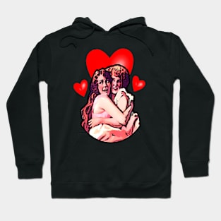 The love between two young red-haired women Hoodie